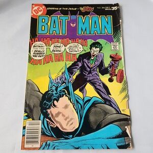 DC Comics Batman Issue #294 December 1977 Key‎ Joker Cover Comic Book News Stand